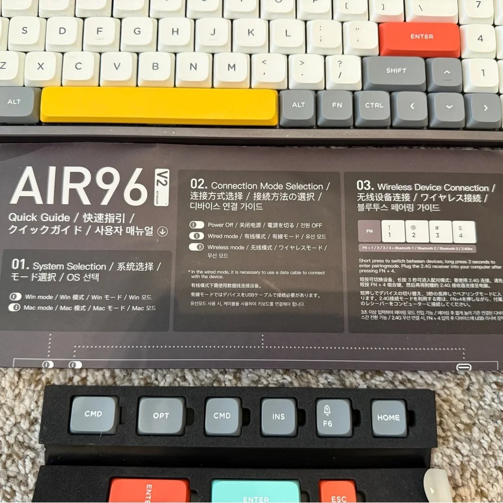 Nuphy Air 96 V2 Keyboard - Lunar Grey/Aloe (37gf)